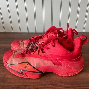 Nike Air Jordan One Take 3 Low Youth Basketball Shoes Red Youth Size 6.5